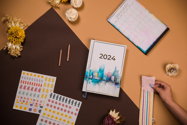 2024 Planner + 2024 Calendar + Planner Sticker Sheets