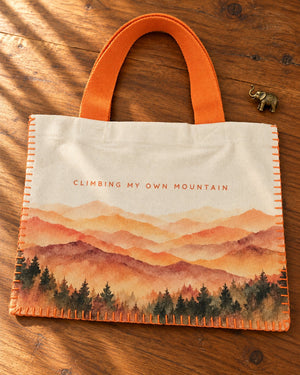 Journal Tote, printed with Climbing My Own Mountains